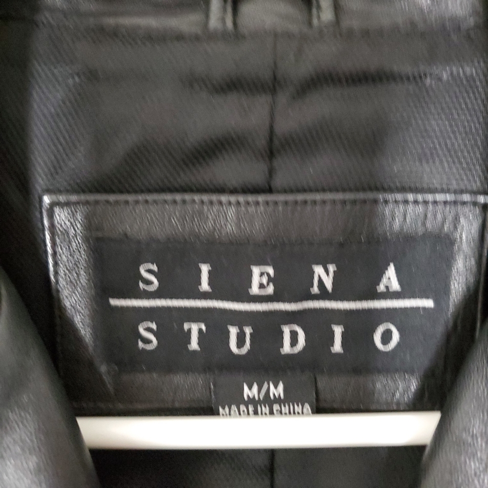 Siena Studio Women's Black Leather Jacket Size M - Picture 7 of 16